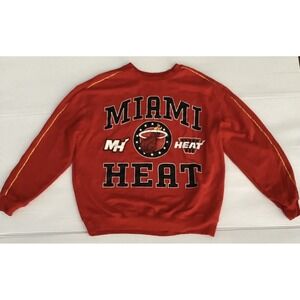 Miami Heat NBA  L Red Graphic Pullover Sweatshirt